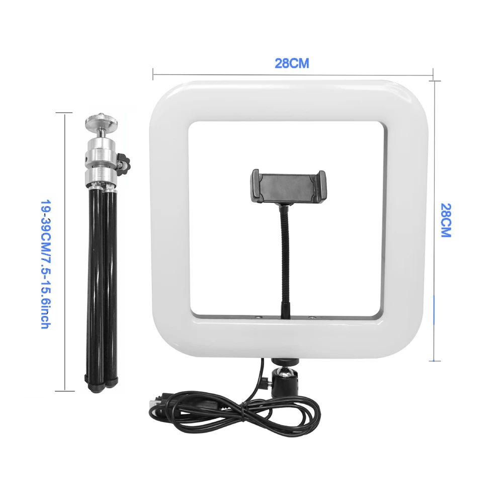 Фон для фотосъемки светодиодный Selfie Ring Light 18/28 см с регулируемой яркостью Камера
