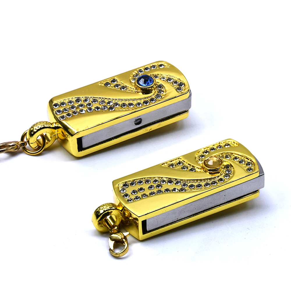 Поворотный металлический usb флеш накопитель 4 ГБ 8 16 32 64 золотой 128 256 карта памяти
