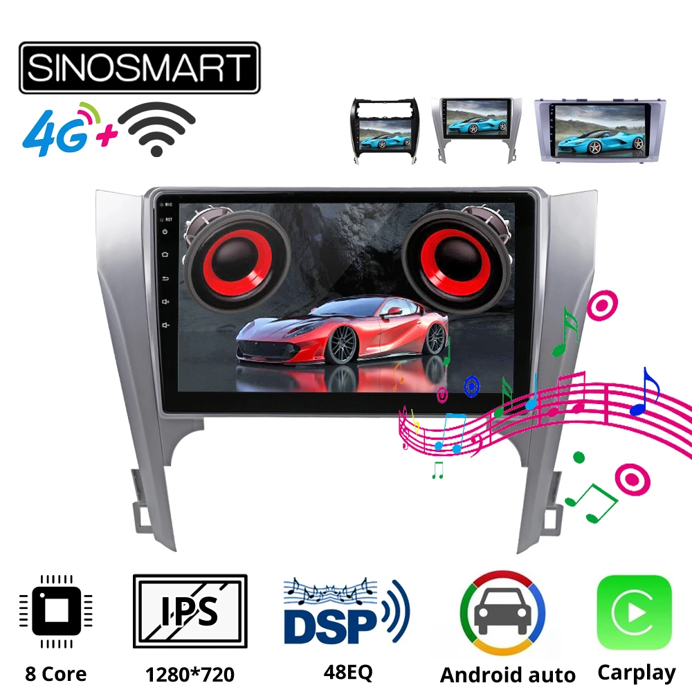 Sinosmart автомобильный радиоприемник с навигацией GPS для Toyota America Version Camry 2006 2014 2.5D