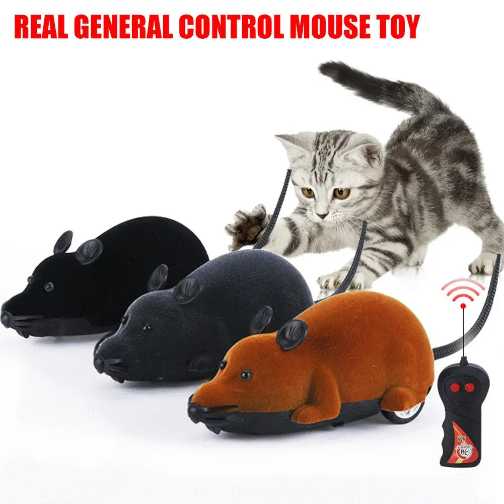 

Cat Toy RC Electric Mouse Toy Wireless Mice Cat Toys Remote Control False Mouse Toys Funny Playing Electronic Mouse Cat Supp