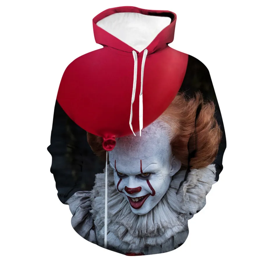 6 Аниме Толстовка с капюшоном фильм клоун Стивен Кинг это Pennywise Косплей Костюм Топ пальто для мужчин и женщин - Цвет: 6