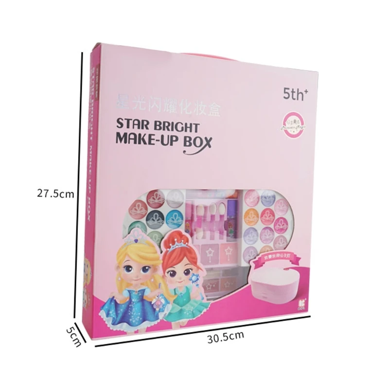 

Kids Makeup Non-toxic Toy Set Pretend Play Eco-friendly Cosmetic Make up Beauty Safety Gifts Kit