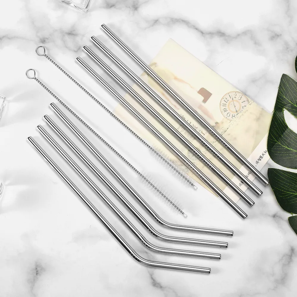 8 шт. многоразовые соломинки для питья нержавеющая сталь 304| |