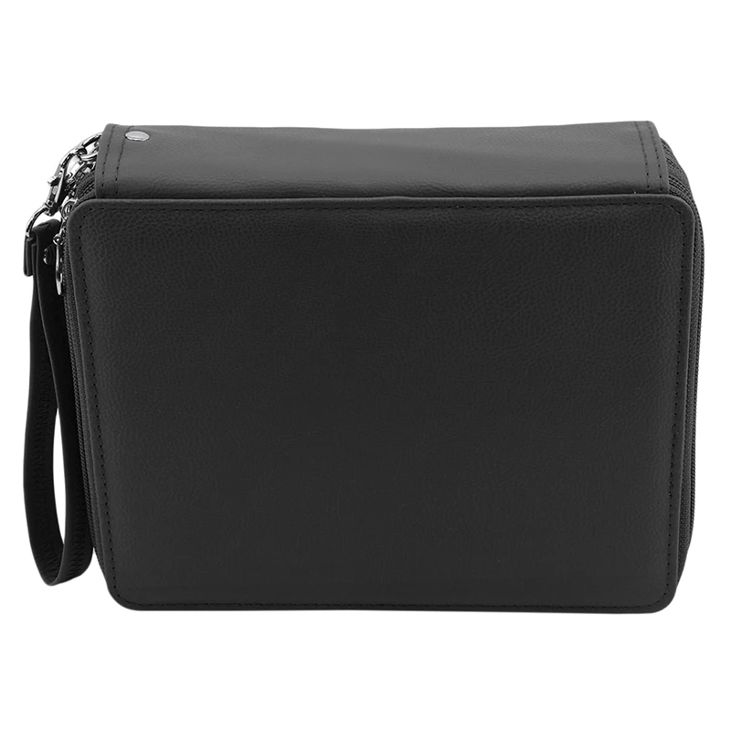 

New 127 Slots Pencil Case PU Leather Handy Multi-Layer Large Zipper Pen Bag For Watercolor Pencils Students Artist Outdoor Bag