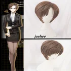 Caller id: Косплэй парики Jaehee Kang парик короткие коричневые синтетический термостойкий парик волос Косплэй + парик Кепки