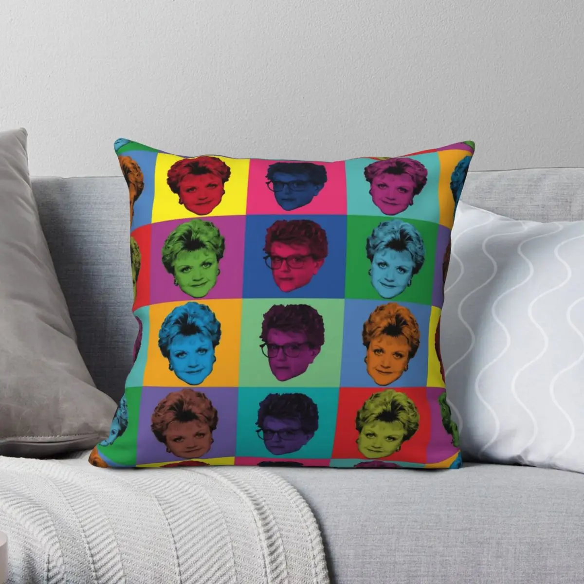 

PopArt Jessica Fletcher Square Pillowcase Polyester Linen Velvet Creative Zip Decor Pillow Case Car Cushion Cover