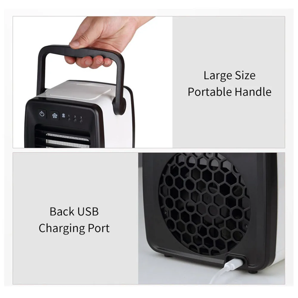 

350ml Air Cooler Fan Mini Desktop Air Conditioner 3 Speed Mini USB Water Cooling Fan Humidifier Purifier Multifunction Summer