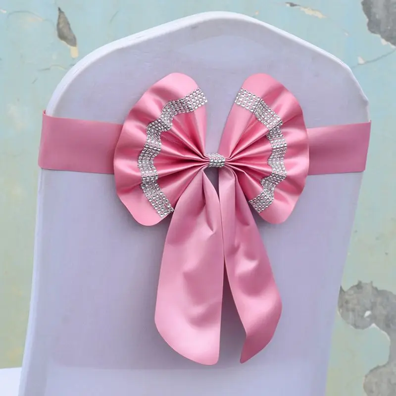 

1Pcs Chair Sashes Bow Decorative Party Chair Bands Elastic Ties For Birthday Baby Banquet Event Decorations Wedding Chair Cover