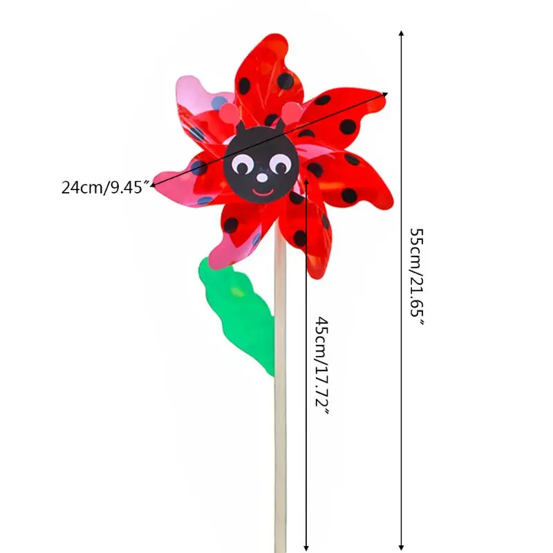 

Wood Bee Windmill Wind Spinner Pinwheels Home Garden Yard Decoration Kids Toys 449C