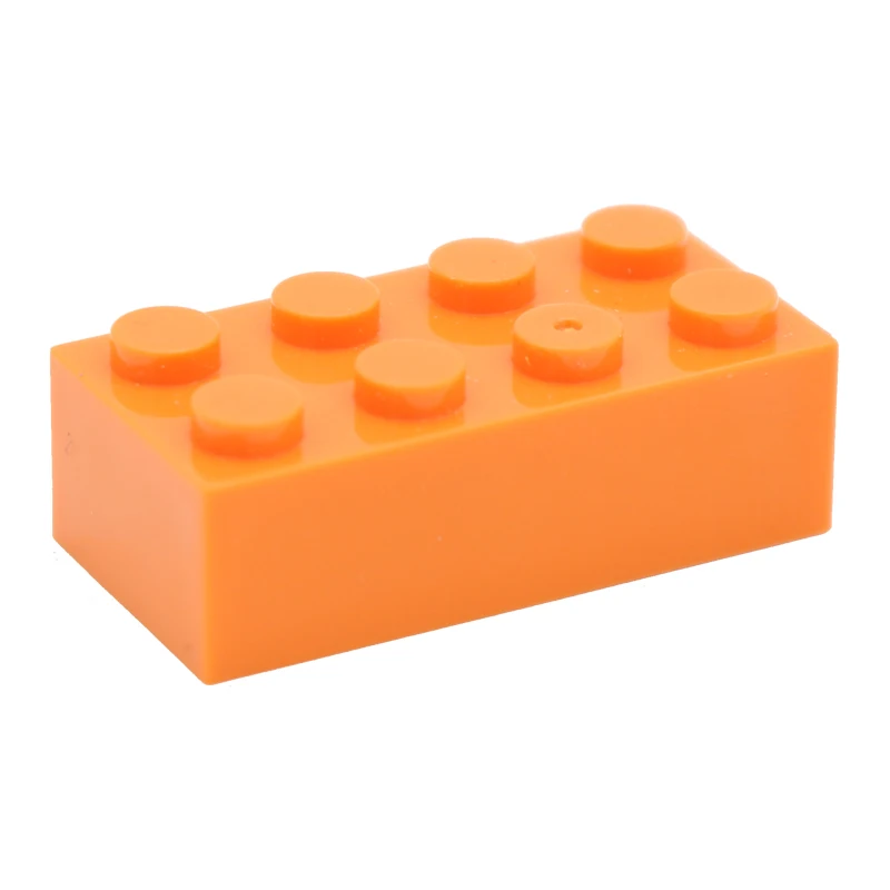 Moc креативный Кирпич 2x4 3001 основы, Обучающие Классические строительные блоки, объемные наборы, совместимые сборные частицы, игрушки для детей - Цвет: orange