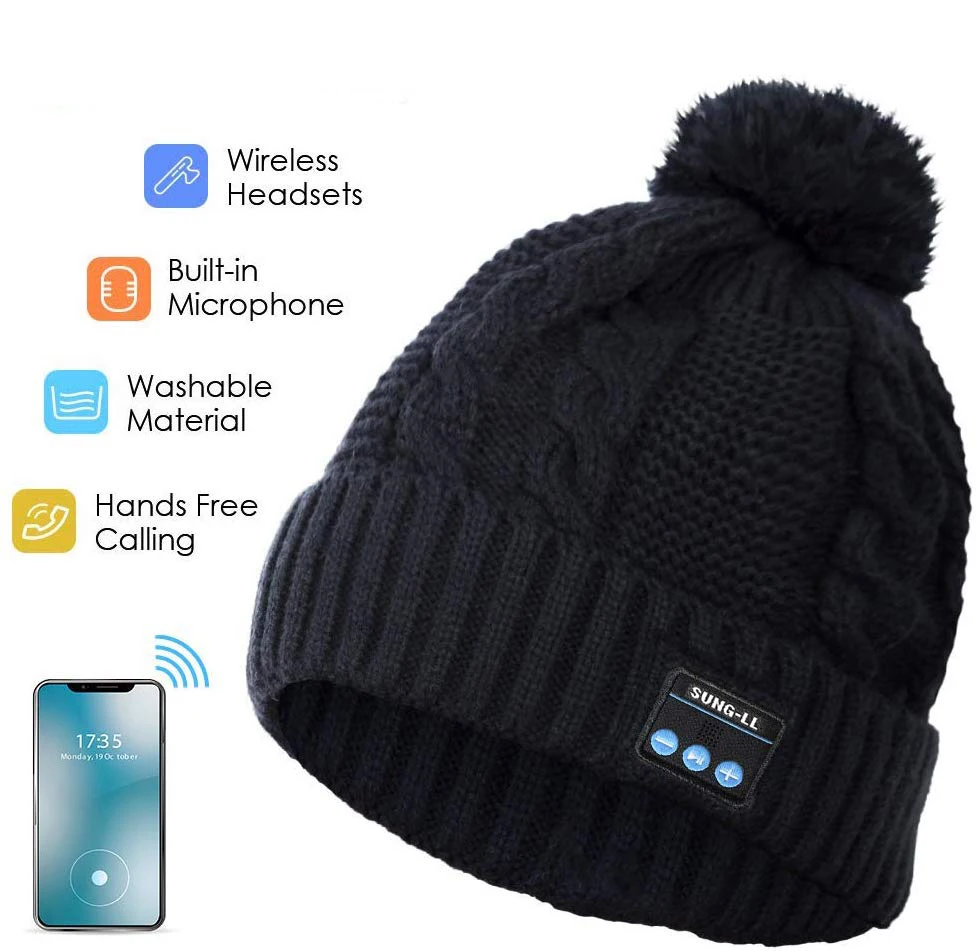 Беспроводной Smart шапочка гарнитура музыкальные вязать наушники Динамик шляпа