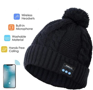 Беспроводной Smart шапочка гарнитура музыкальные вязать наушники Динамик шляпа колпачок для наушников Встроенный микрофон