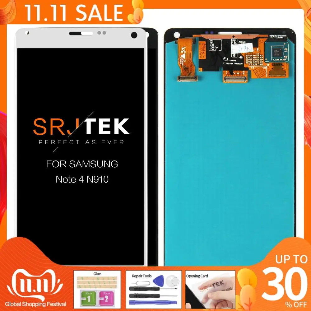 

TFT/Oled/Amoled 5.7" For SAMSUNG Galaxy Note 4 N910 N910C N910A N910F N910H LCD Display Touch Screen Digitize NOTE4 N910 Replace