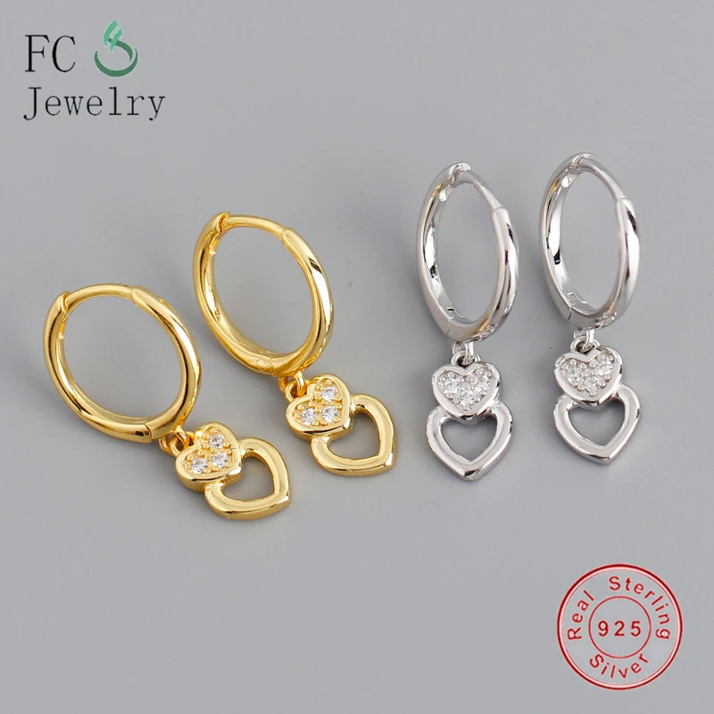 

Серьги-кольца женские из серебра 100% пробы с прозрачным фианитом