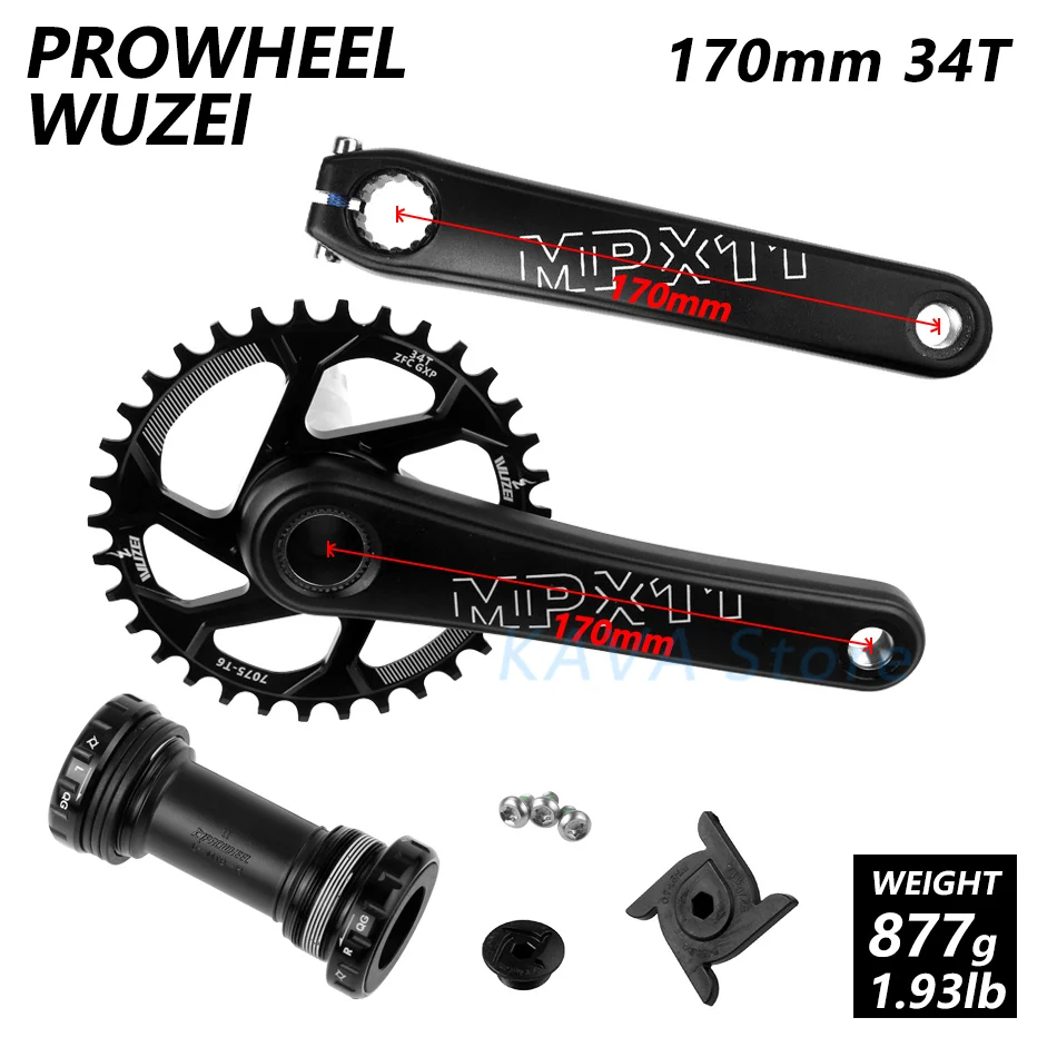 MPX11 170 34T BB SENSAH RX10 1X10 Скорость M6000 горы mtb велосипеда велосипедные переключатели 11-42/46/50T маховик KMC X10 цепи GXP 104BCD шатун со звездочкой - Цвет: MPX11 170 34T BB