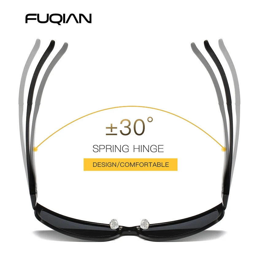 FUQIAN брендовые дизайнерские алюминиевые магниевые поляризованные мужские