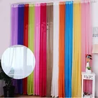 Белая Тюлевая занавеска s для украшения гостиной, Современная однотонная прозрачная шифоновая занавеска для кухни, украшение на окна, 5zMM267