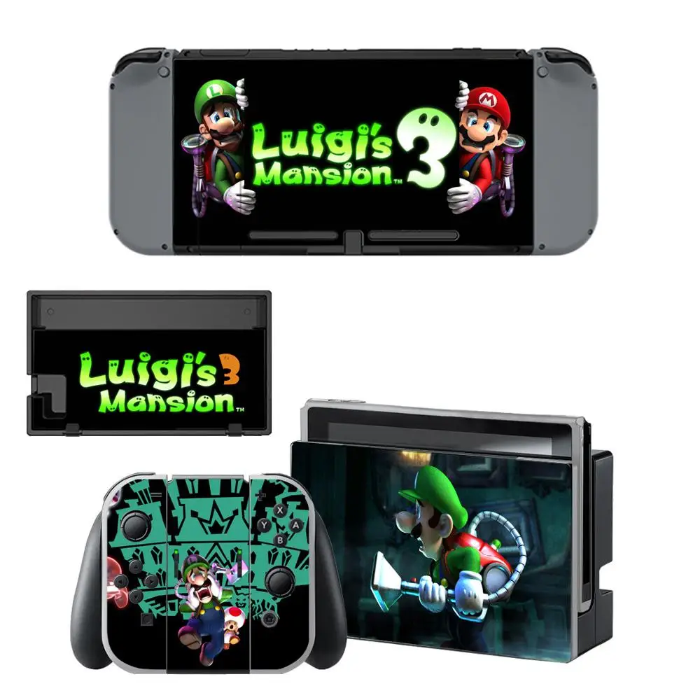 Сменные наклейки Luigi's Mansion 3 nintendo switch skin для Switch полный комплект лицевой панели