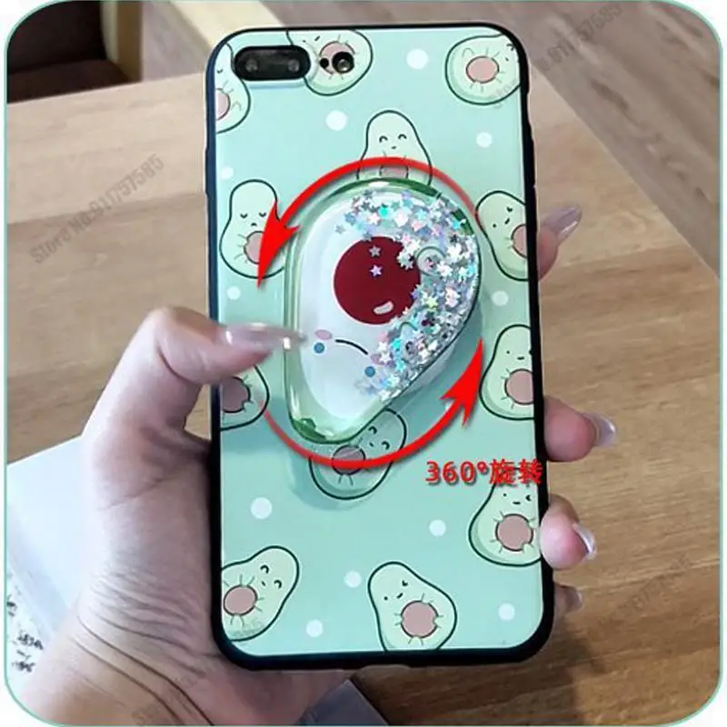 cartoon holder stand phone case for umidigi bison pro gt silicone back cover for umidigi a7 a9 pro s5 a5 a3x cute glitter capa free global shipping