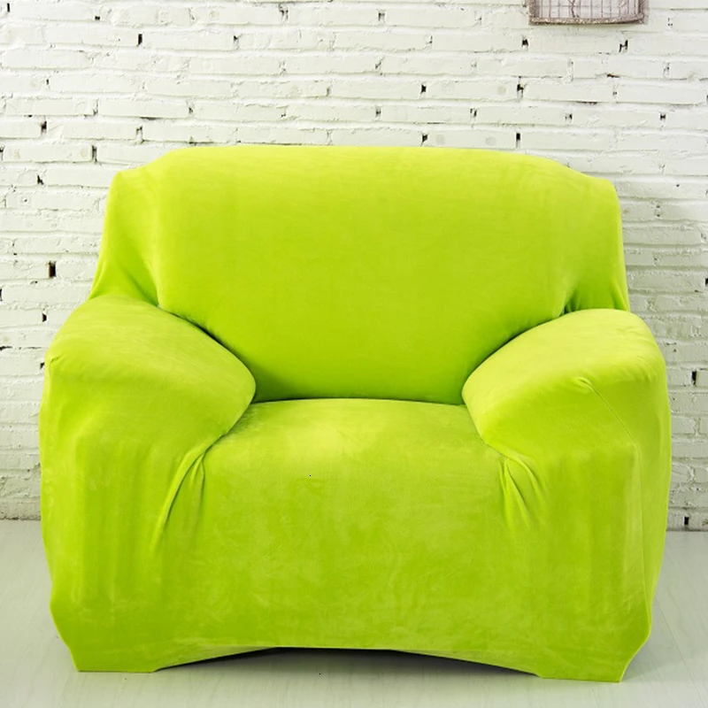 Model 6 Green Зимние супер мягкие плюшевые чехлы для диванов однотонные Цвет утепленные стрейч все включено чехол для дивана, чехол для дивана, для возраста от 1/2/3/4 сиденья - Цвет: Model 6 Green