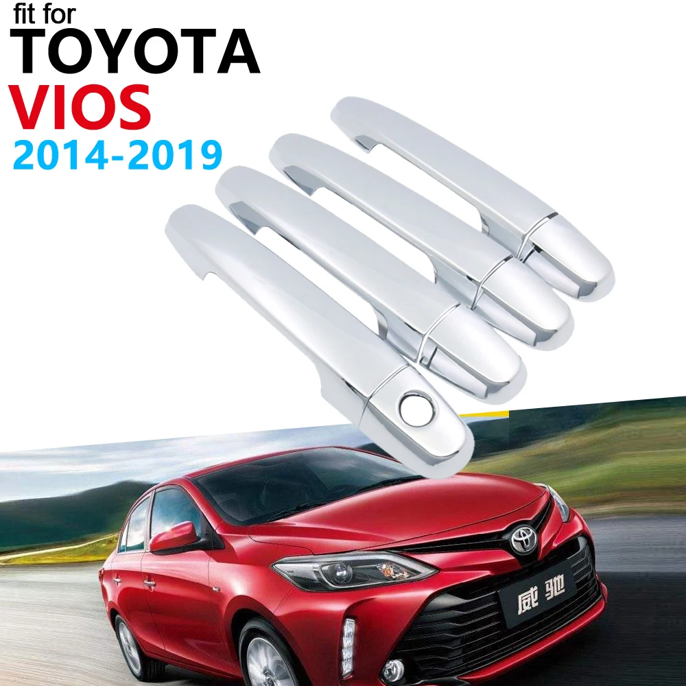 Автомобильная дверная ручка для Toyota vios XP150 Limo 2014 ~ 2019 2018 2017 2016 2015 Хромированная