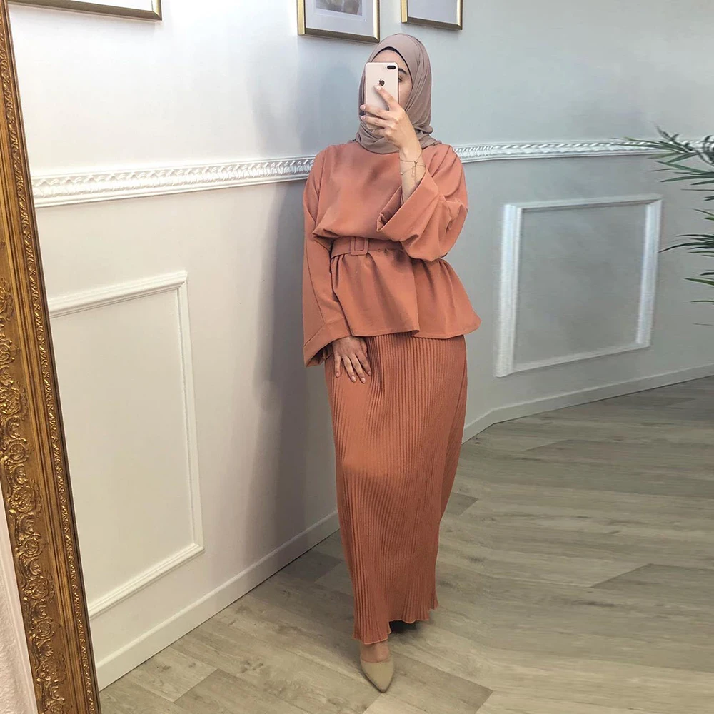 Рамадан Eid Mubarak Abaya Дубай, Турция женское плиссированное платье