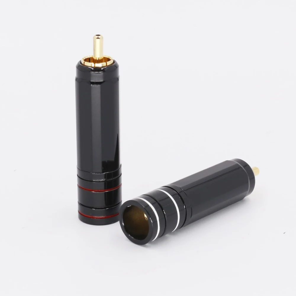Высококачественный позолоченный штекер RCA 4 шт. коннектор A/V Hi Fi для диаметра