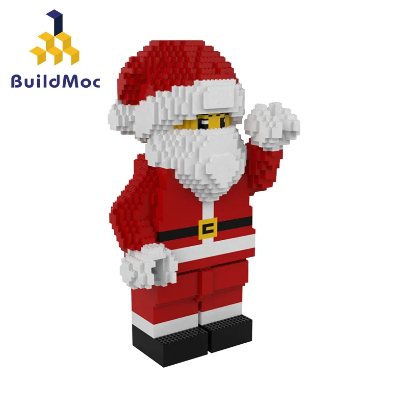 

Buildmoc Christmas Santa Claus Elk Snowman Tree Building Blocks Model Gift Toys for Children Xmas