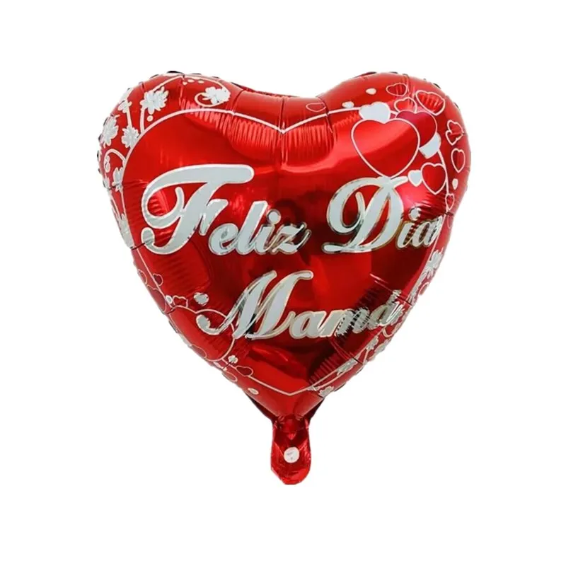 18/22 дюймов Сердце Круглый Форма печатных испанская мать Фольга воздушные шары на