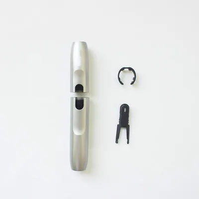 Серебристый Аксессуары для ремонта оболочка для электронной сигареты IQOS для IQOS 2,4 Plus Верхняя Нижняя внешняя крышка кнопка кольцо набор сменный корпус - Цвет: Серебристый