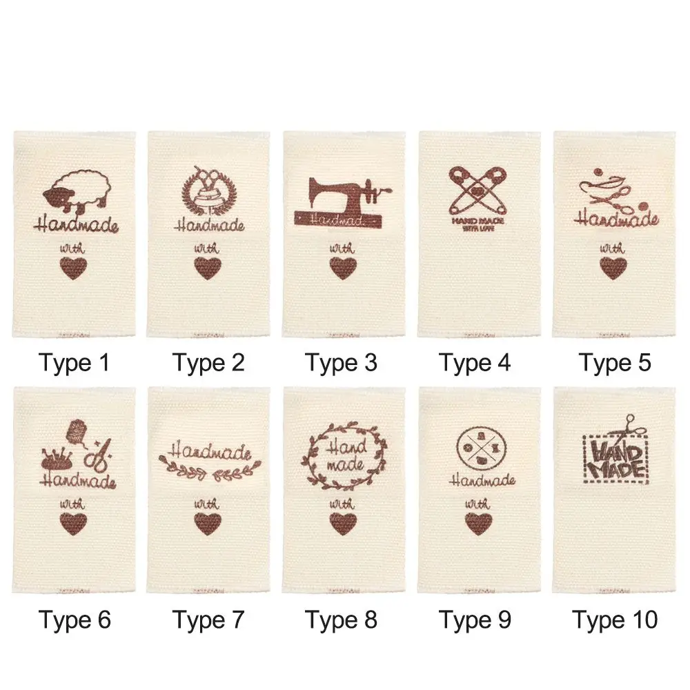 50 шт. тканевые этикетки для одежды ручной работы бирки с мультяшным рисунком