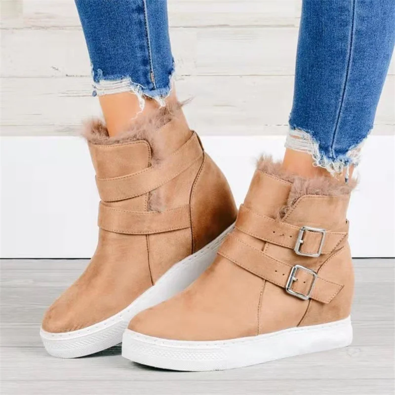 

Martin boots plush comfortable and warm women's short boots outdoor anti-ski boots new wild fashion thick-soled cotton shoes