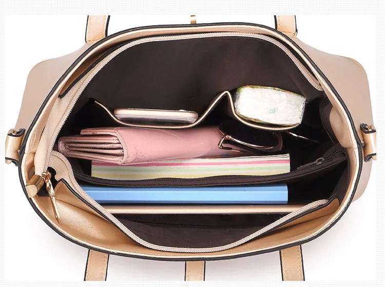 

Female 4 pcs set 2019 Fashion Child package pu leather women handbag Shoulder Bags Crossbody Bags women's clutches wallet