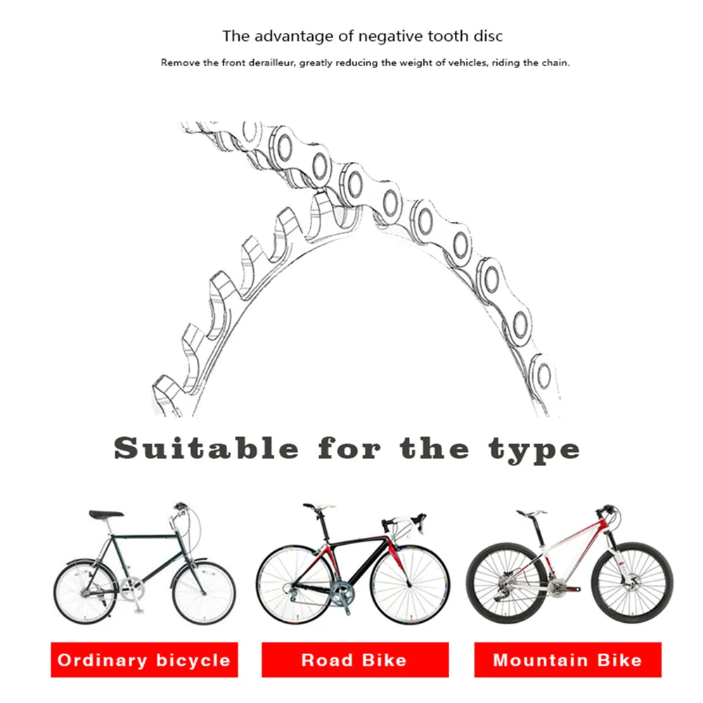

VXM Bicycle Crank Sprocket 30T 96BCD Cycling Round Narrow Wide Ultralight Aluminum AlloyMTB Bike Chainring Circle Crankset Plate