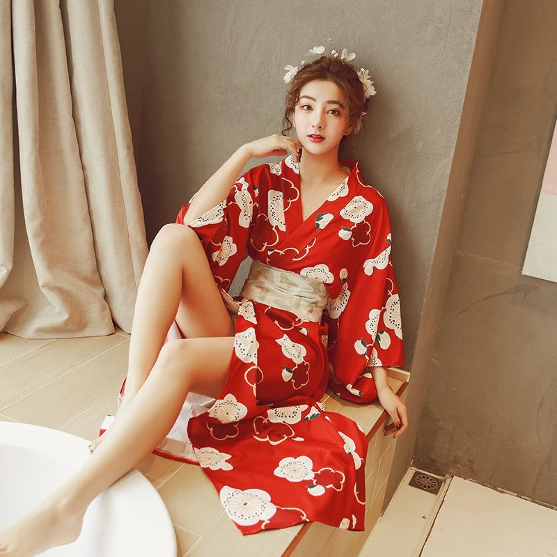 Женское японское кимоно Haori Yukata традиционное костюм гейши сексуальное платье для