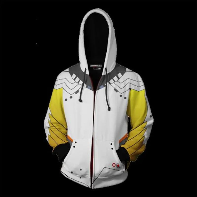 COSGOGO игра Косплэй ангела Циглер с застежкой молнией толстовка капюшоном для