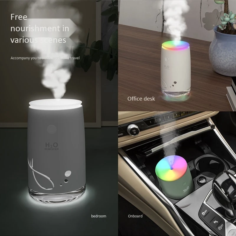 

310ML USB Personal Desktop Air Humidifier Super Quiet Ultrasonic Mist Maker for Car Office Room Bedroom