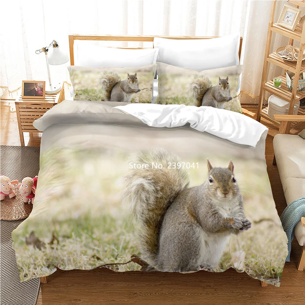 

3D Printing Cute Bunny Tiger Pattern Quilt Cover Pillowcase Comfortable Soft Bedding Children Students Home Textiles Knitwear