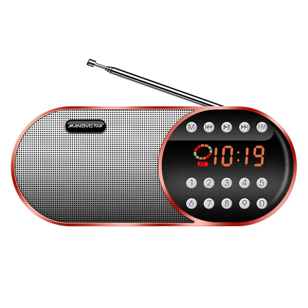 

Elderly FM Portable Radio TF Card Audio Walkman Outdoor Time Display Player Bluetooth-compatible 5.0 Speaker Flashlight