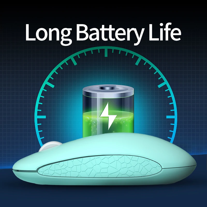 Мышь компьютерная беспроводная аккумуляторная с RGB подсветкой и светодиодной