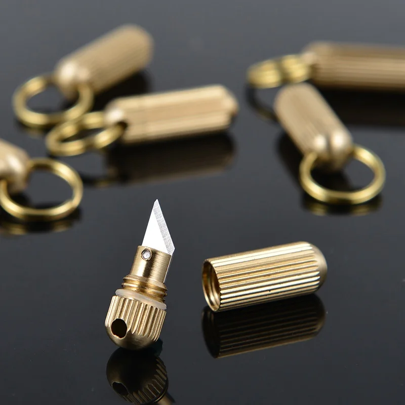

Stainless Steel Multi-function EDC Portable Tiny Mini Key Ring Pendant Cutting Tool Capsule Knife