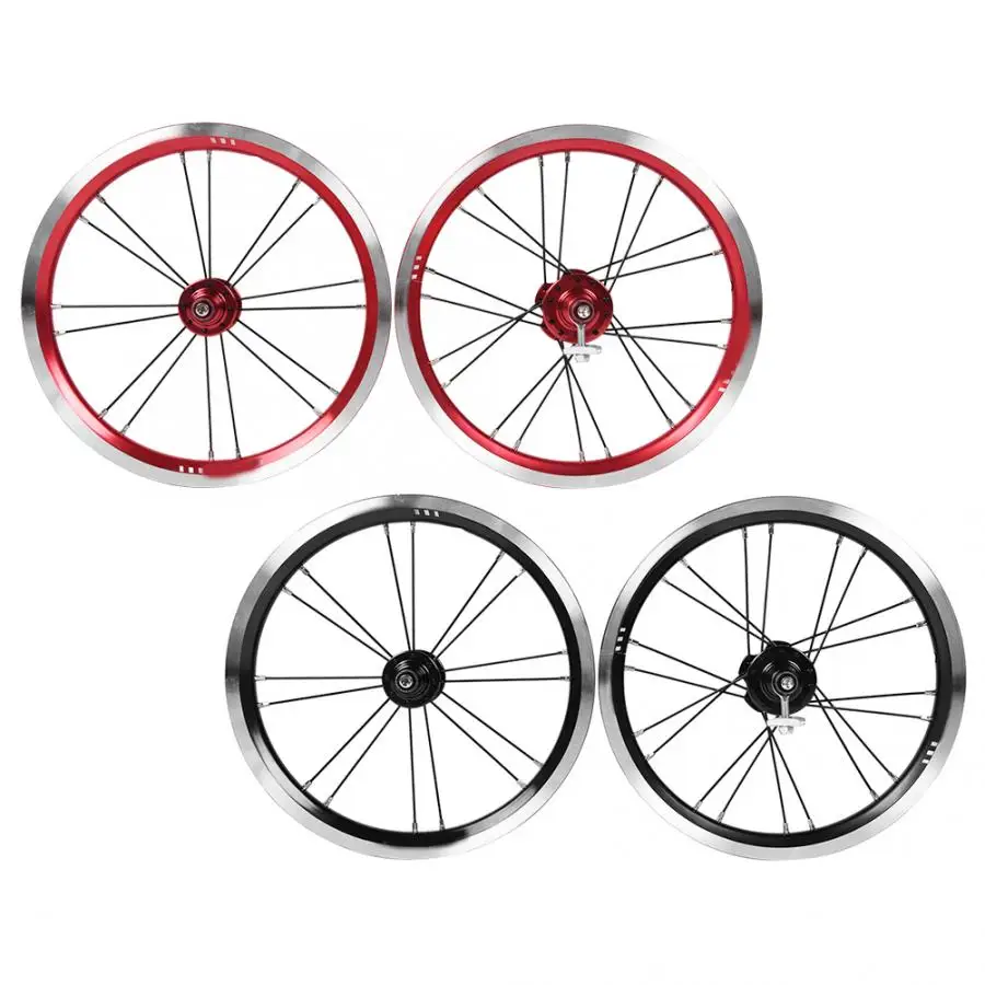 Складное велосипедное колесо сплав 9T 14 дюймов переднее и заднее V тормоз комплект