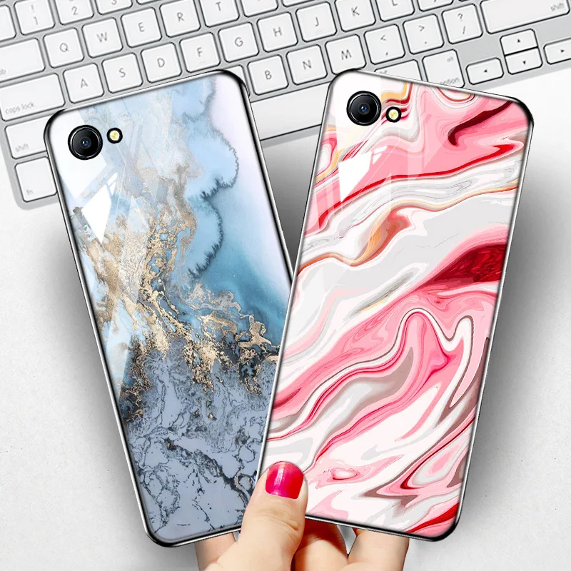 

Non-Slip Phone Case For Vivo Y93 Case Tempered Glass For Vivo Y91 Y97 Y81 Y19 Y17 Y11 2019 Y72 Y31 Y20 Xplay 6 Paint Back Covers