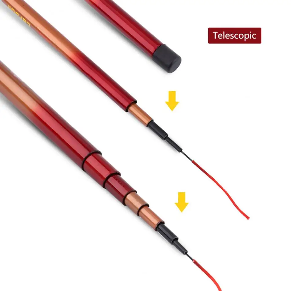 Ультралегкое Телескопическое удилище стальное со стеклом портативная удочка