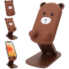 Kawaii Cute Cartoon Foldable Adjustable Cartoon Animal Cell Phone Holder for Desk Portable Universal Desk Laptop Phone Stand