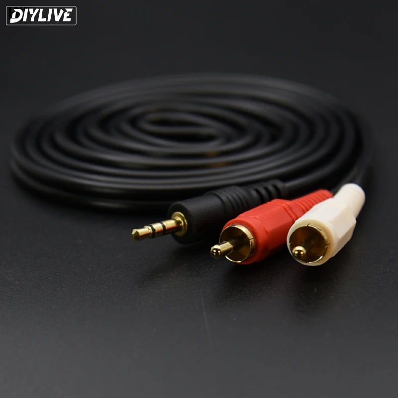 Полностью стереофоническая линия DIYLIVE 3 головки 5 оборотов RCA двойная лотоса 1 м