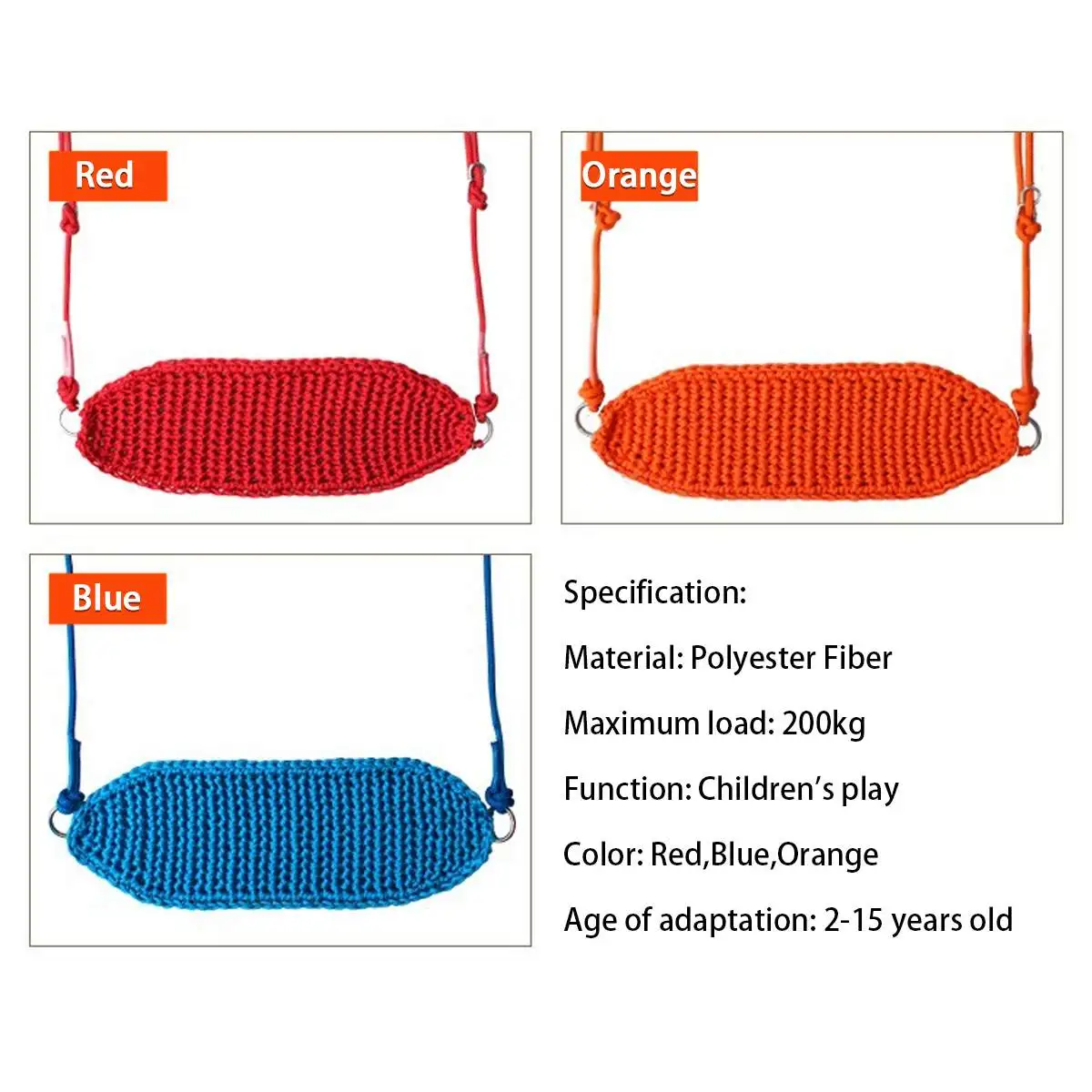 

Nordic Style Hammock Safety Hanging Hammock Chair Swing Rope Outdoor Indoor Hanging Chair Garden Seat for Child Adult