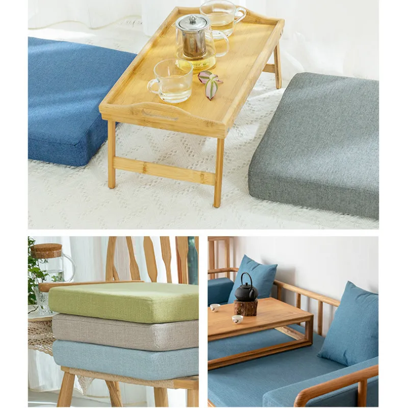 Утолщенная Подушка для стула современная простая льняная мягкая квадратная