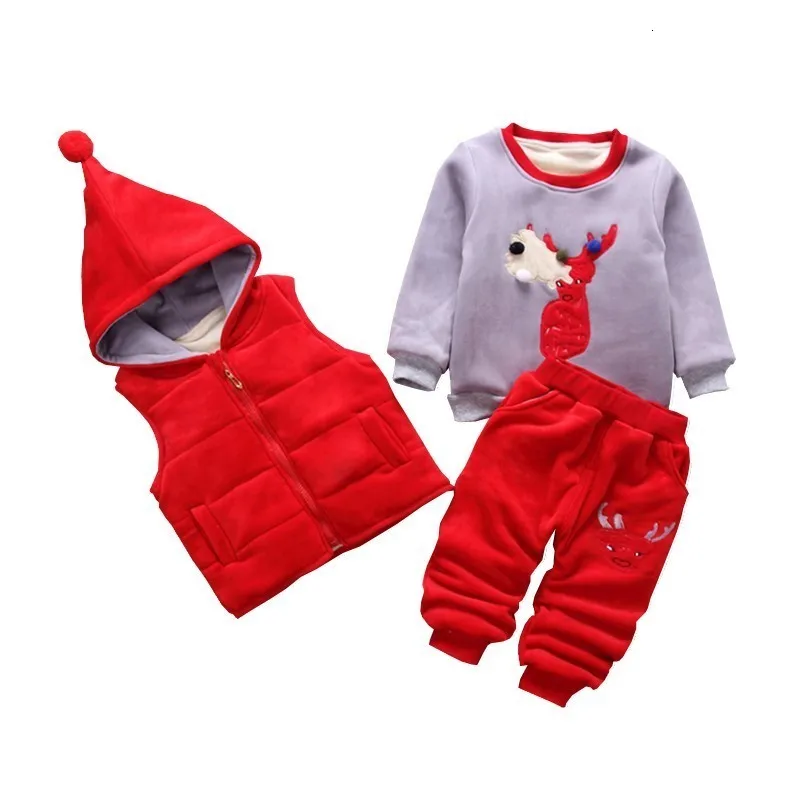 Модная одежда с рисунком оленя для маленьких мальчиков и девочек Детский