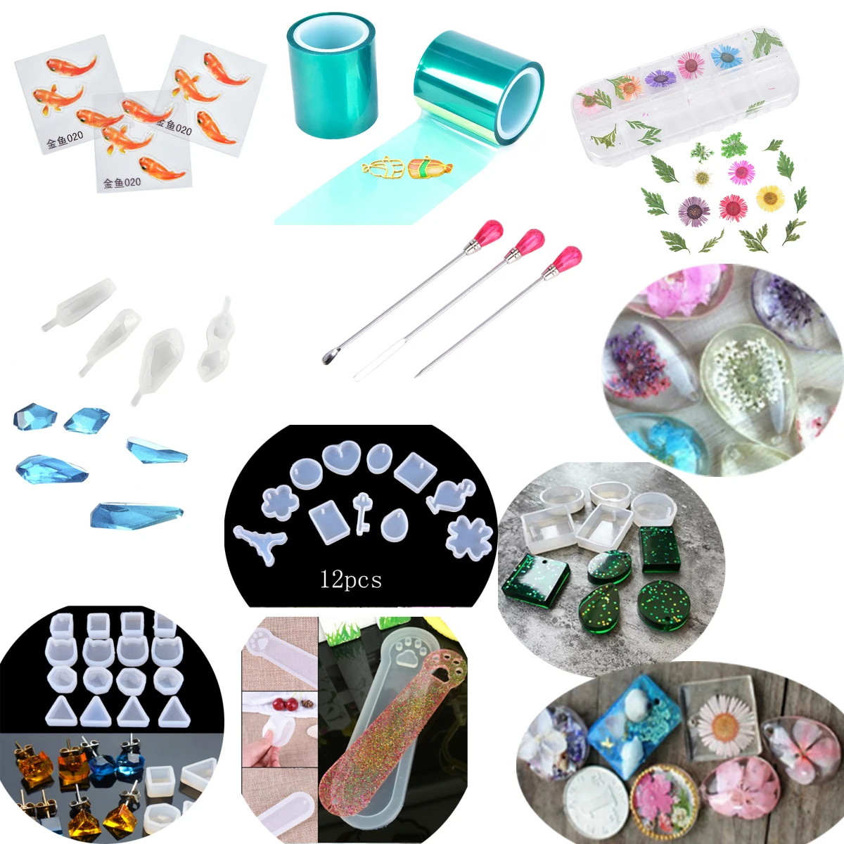 

5 шт. формы отверстия DIY формы ювелирных изделий Инструменты Силиконовые формы подвеска с подвеской